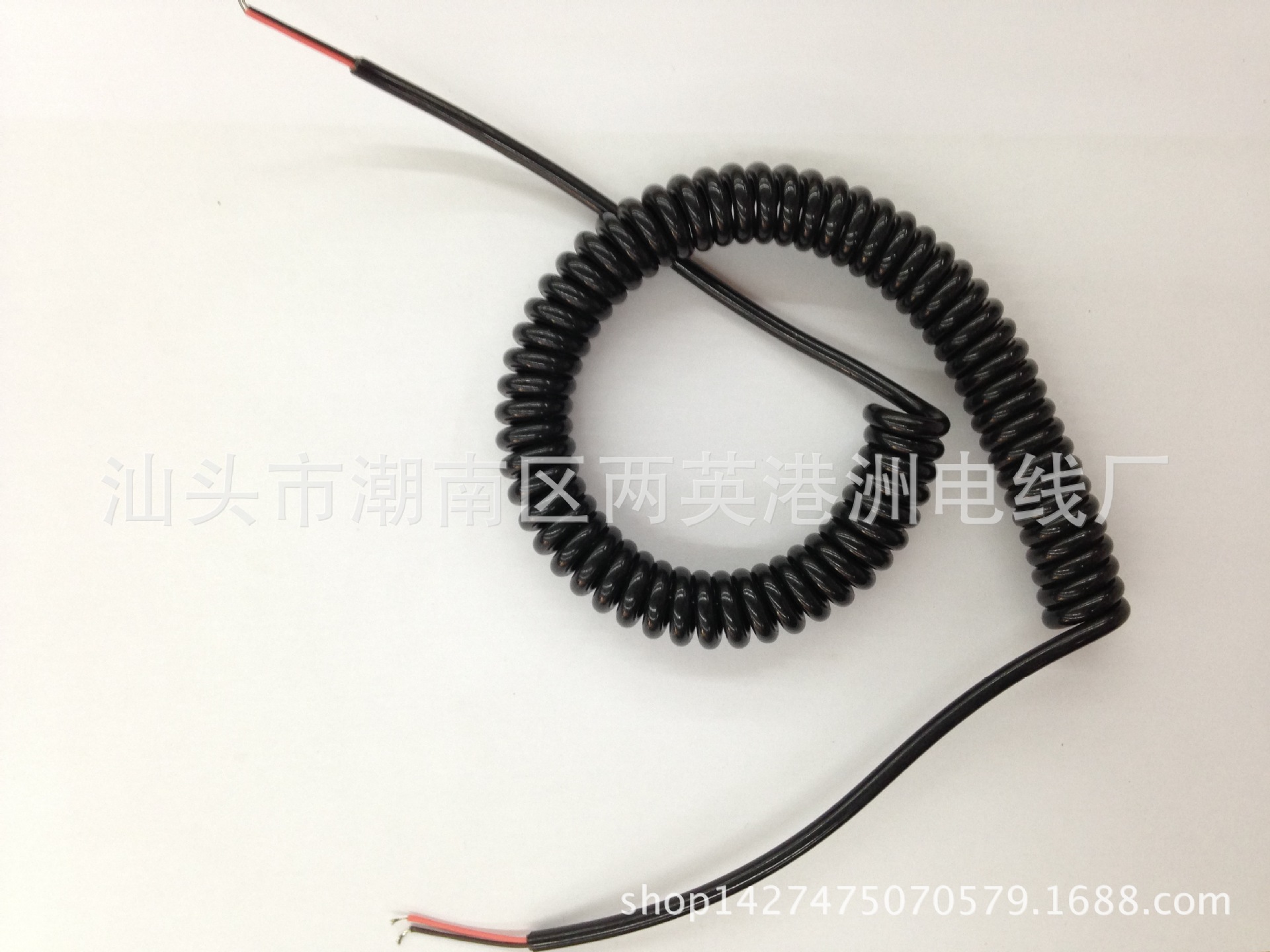 亮面弹簧线 拉直3米线 电话线 2芯弹弓线 卷线 全铜现货