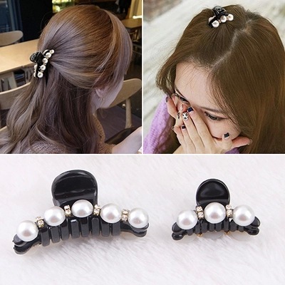 Korean version of women's pearl-encrusted hairpins large and small grippers jewelry wholesale 2 yuan store supply wholesale