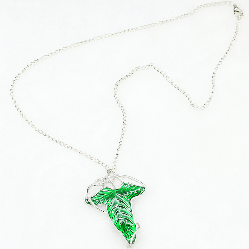 Europe And The United States Explosives Lord Of The Rings Elf Leaf Brooch Necklace display picture 6