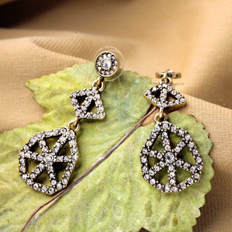 Fashion Jewelry Alloy Generous Hollow Ladies Earrings display picture 7