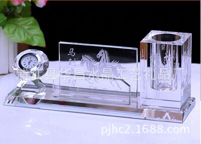 crystal Three to work in an office Decoration Crystal business card holder Classmate party Veterans Business souvenirs