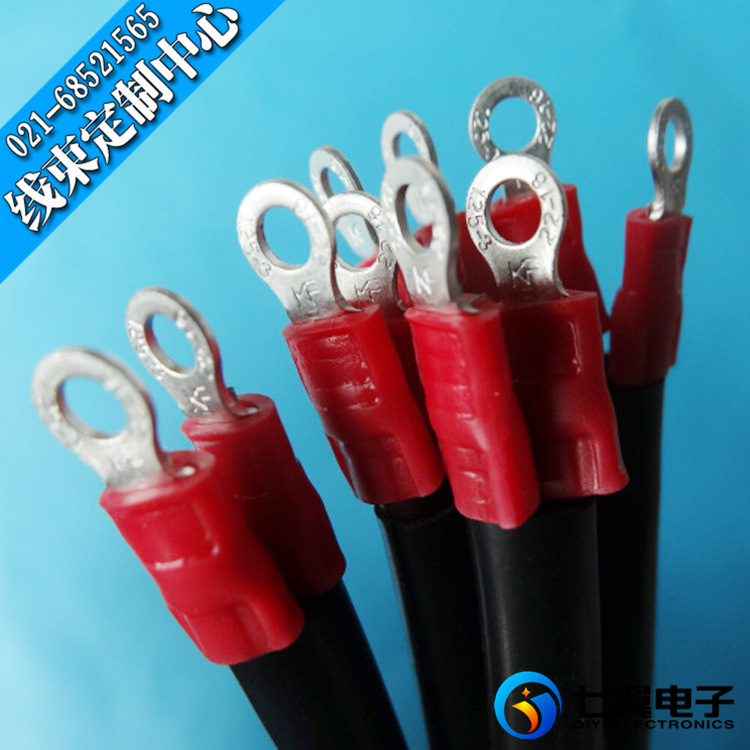 【七翼电子】供应3.2接地片线束加工  电子连接线厂家订制