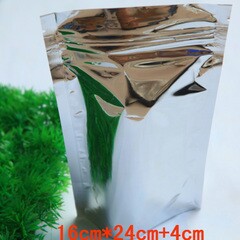 16*24+4cm镀铝自立自封袋 可站立拉骨袋 不透明食品包装袋 1个价