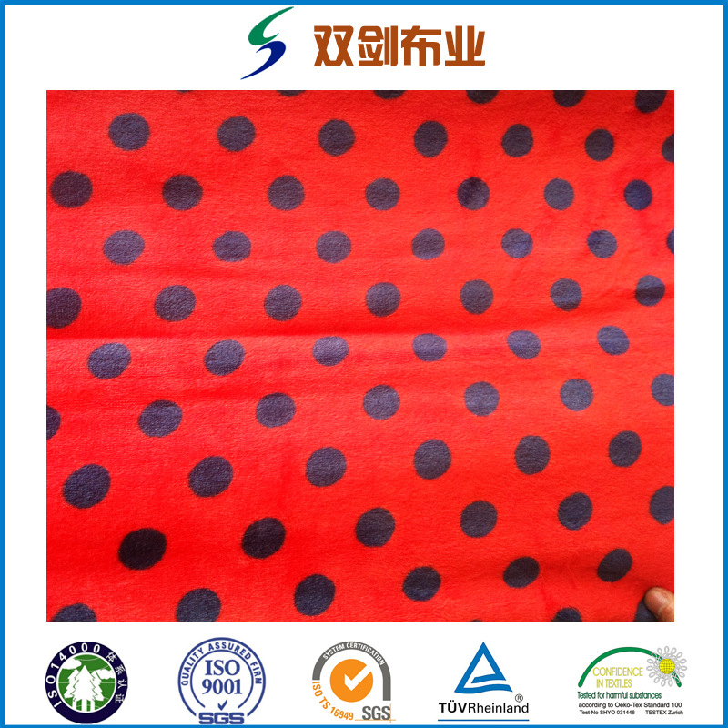 供应高品质288F经编珊瑚绒 印花