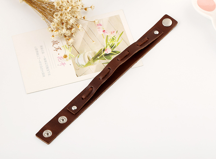 Simple leather bracelet menu0027s ladies retro leather rope braided bracelet leather jewelry