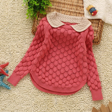 秋冬季新款童毛衣 中小童毛衣 女童圆领开衫毛衣厂家直销亲子款