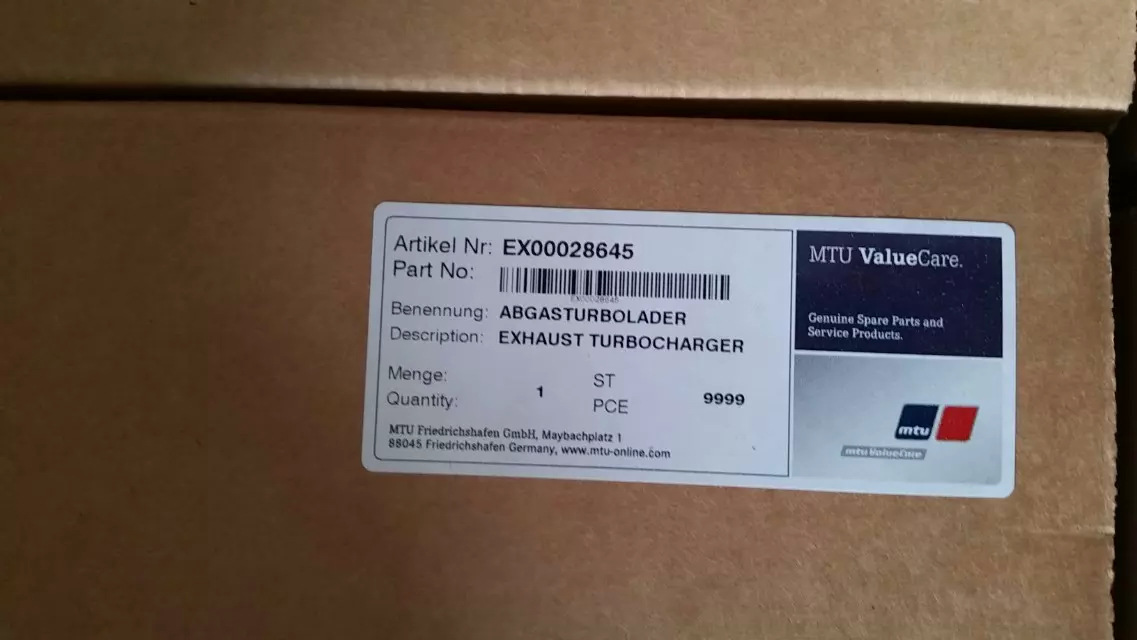 供应12V4000柴油发电机组增压器总成X00028645