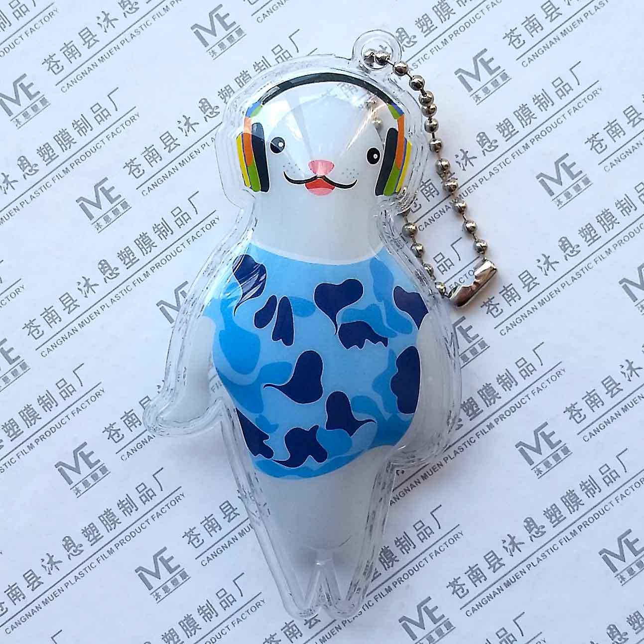 厂家热销生产高档PVC羽绒充气吊牌羽绒充气泡充气标高品质纯正