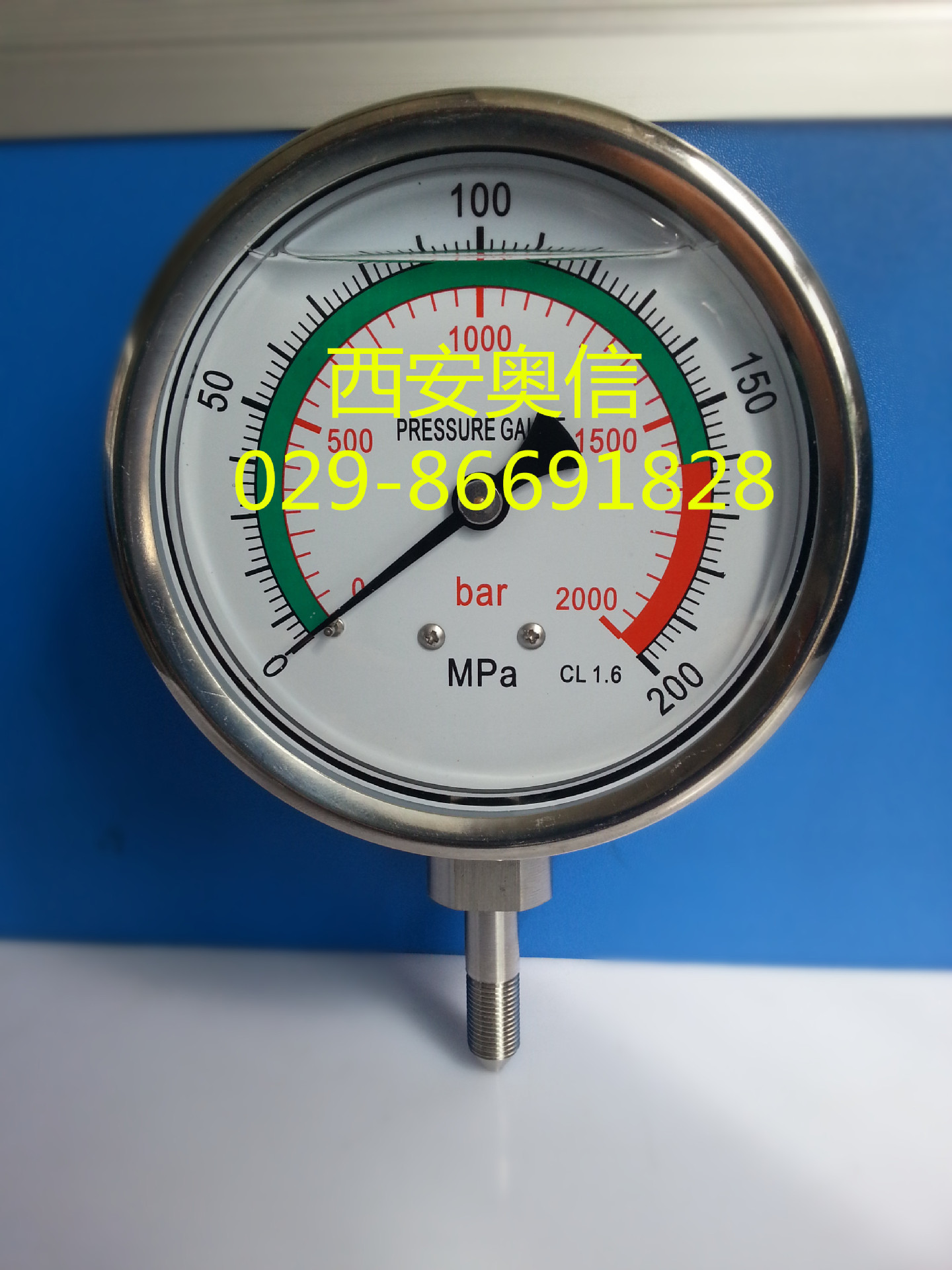 超高压压力表200MPa，AXCG-100BFT，0-400mpa