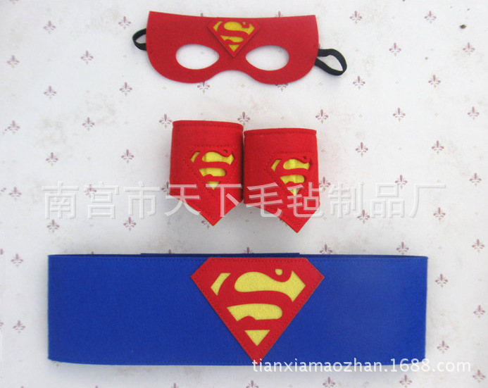 万圣节儿童毛毡眼镜 毛毡面具布腰带支持批发定制