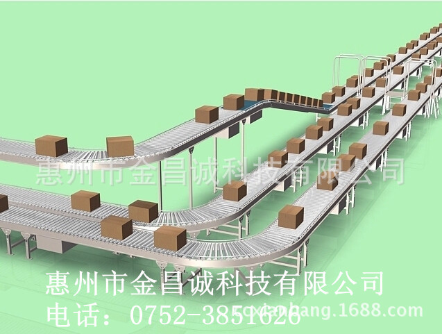 快递物流分拣输送设备全自动滚筒流水线不锈钢镀锌托辊传送线