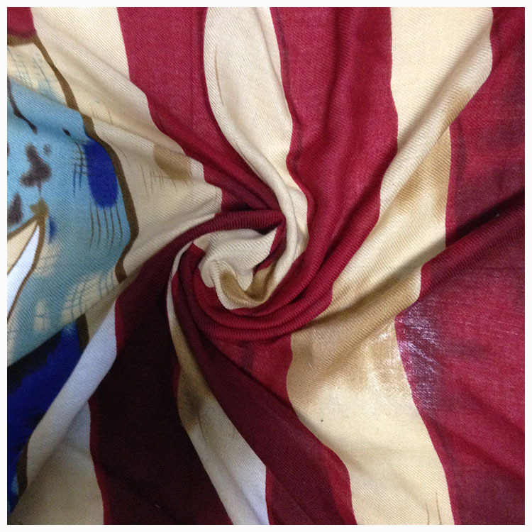 厂家直销床品面料 梭织印花布国旗印花面料女装面料