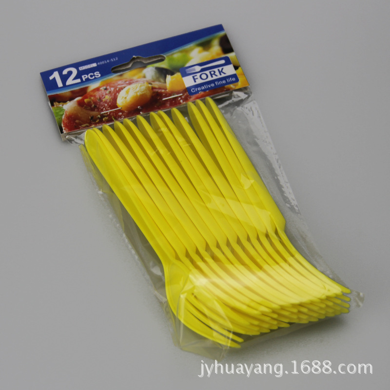 華洋 40014-S12 原單外貿 批發 塑料叉12件套 批發 優良品質