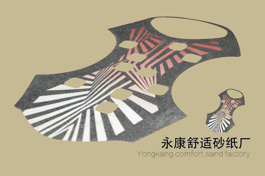 高档滑板车专用彩砂贴纸 pvc防滑砂纸止滑布带胶贴纸厂家直销