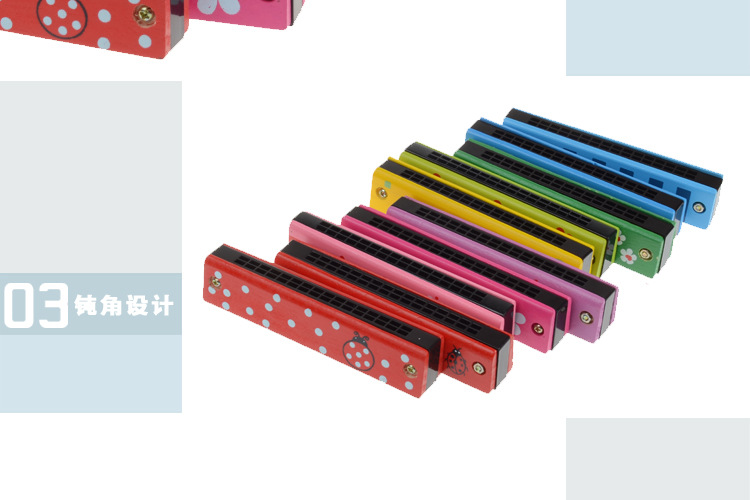 Câu đố trẻ em của harmonica đồ chơi bằng gỗ gian hàng bán nóng nhà sản xuất cung cấp âm nhạc nhạc cụ đồ chơi harmonica