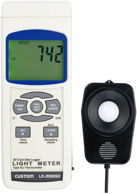 CUSTOM数字照度计LX-2000SD多功能含excel夜光屏简单安全
