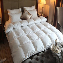 欧美酒店品质羽绒被95%白鹅绒冬被 加厚纯棉冬季被芯 单双人被子