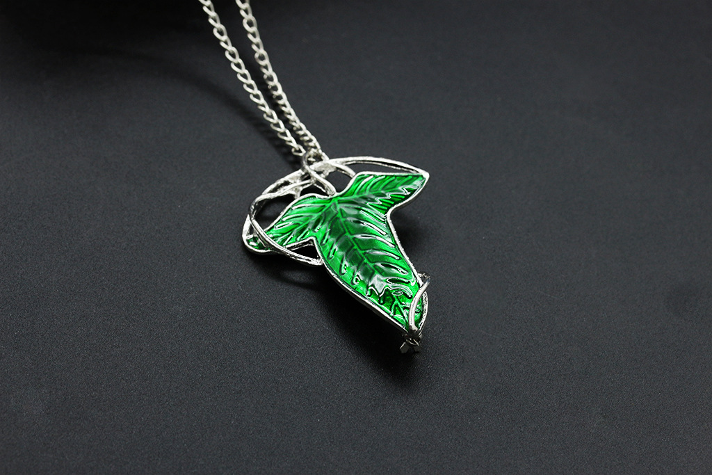 Europe And The United States Explosives Lord Of The Rings Elf Leaf Brooch Necklace display picture 9