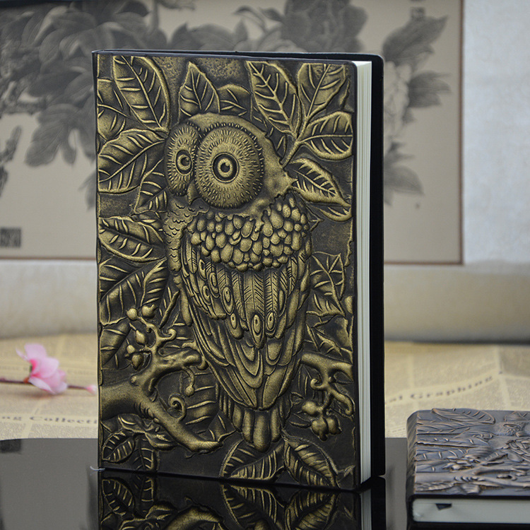 European Style Retro Owl Creative Fashion Student Notebook display picture 4