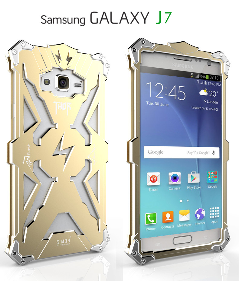 SIMON THOR Aviation Aluminum Alloy Shockproof Armor Metal Case Cover for Samsung Galaxy J7 & J5
