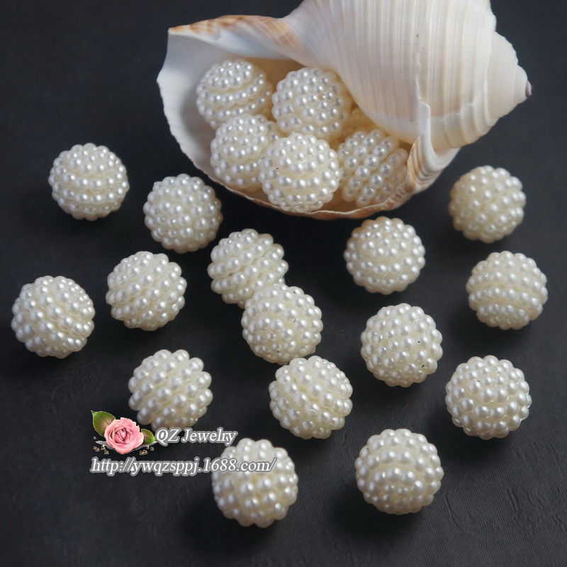 diy jewelry accessories, detachable bayberry pearl flower balls, ABS imitation pearl hanging ball decoration accessories, wedding gifts detail image 9