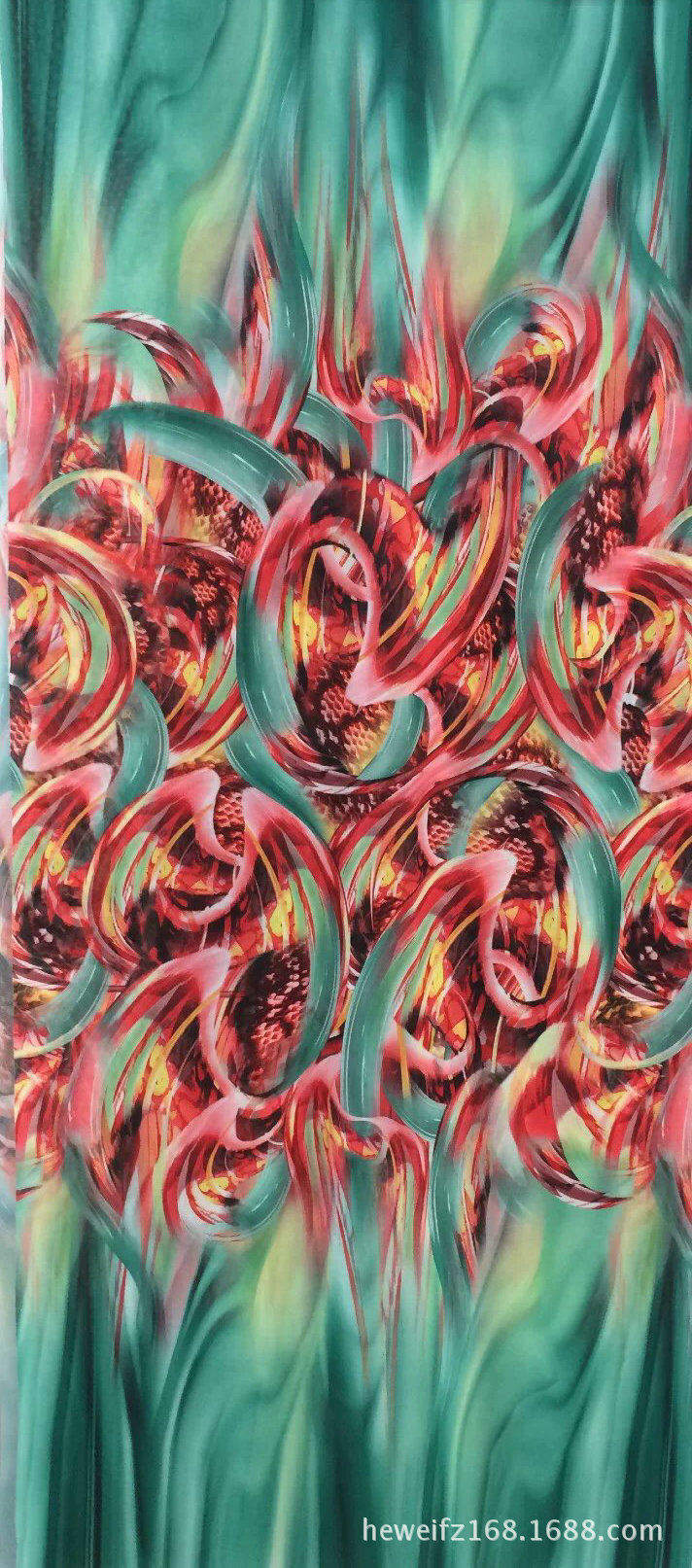 转移印花厂F8659 供应花型加工印花可印雪纺 涤棉 针织等服装面料