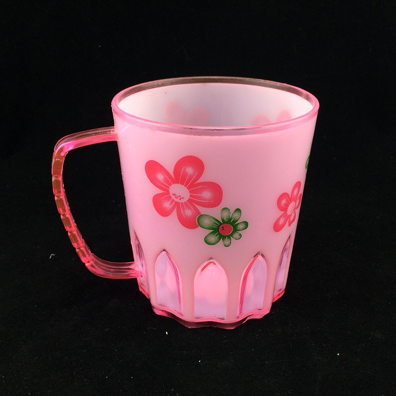 originality Plum Cup Plum blossom Cup Plastic Wash and rinse glass Double brush cup Creative plum cup 8821