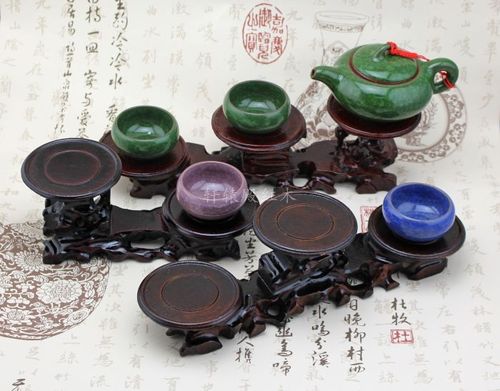 Solid wood root carving base, vase, bonsai, rare jade, purple sand pot, jade crafts, ornaments, teapot high and low base