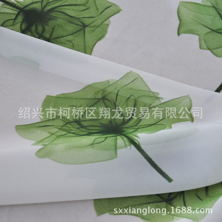 【翔龙国际 XL713】春夏新品简单花卉  亮色轻透雪纺面料