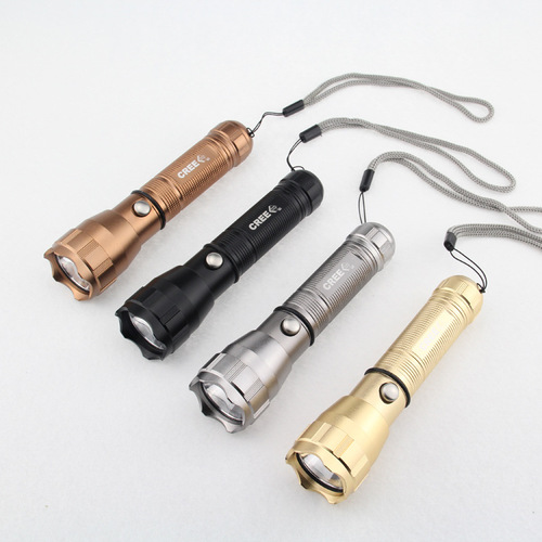 Factory wholesale supply aluminum alloy high-intensity flashlight charging LED lighting outdoor cycling bicycle 18650