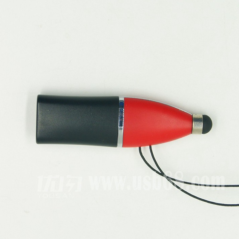 【新款黑白360度旋转伸缩触摸笔 手写笔U盘 可