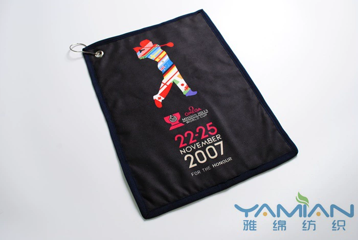 Ultra -fine fiber material double -layer composite edging golf napkin can be printed content