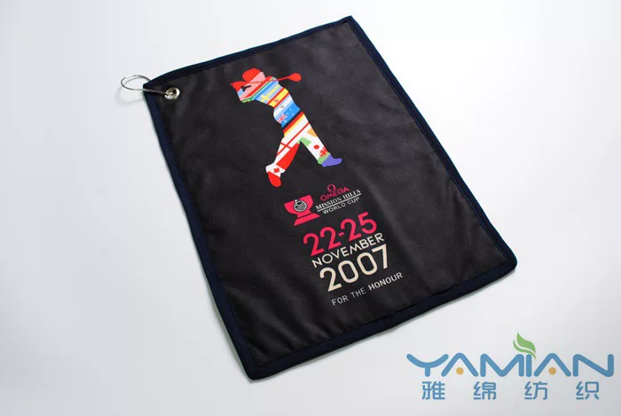 Ultra -fine fiber material double -layer composite edging golf napkin can be printed content