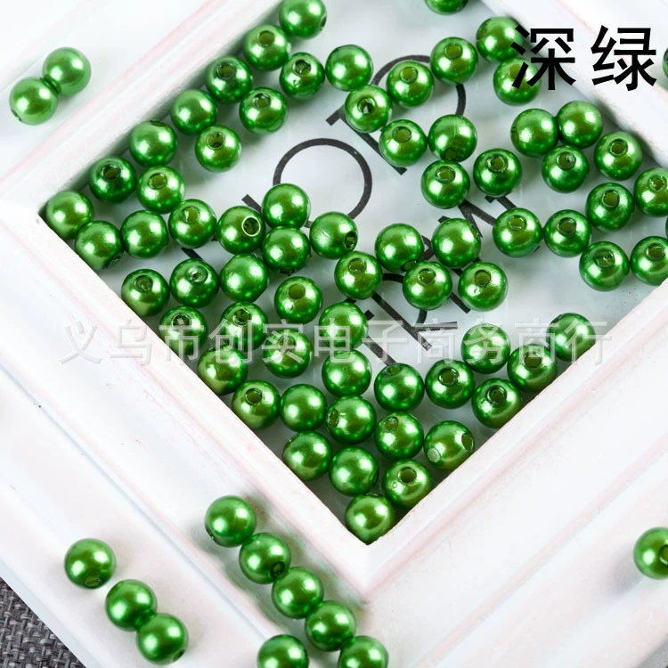 5мм прямое круглое - hole circular ABS imitation pearl двойное - отверстие экологически чистый пластиковый бусин оптовый материал для одежды
