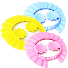 梅花护耳可调节宝宝洗发帽/儿童洗头帽/婴儿浴帽/儿童用品洗头帽