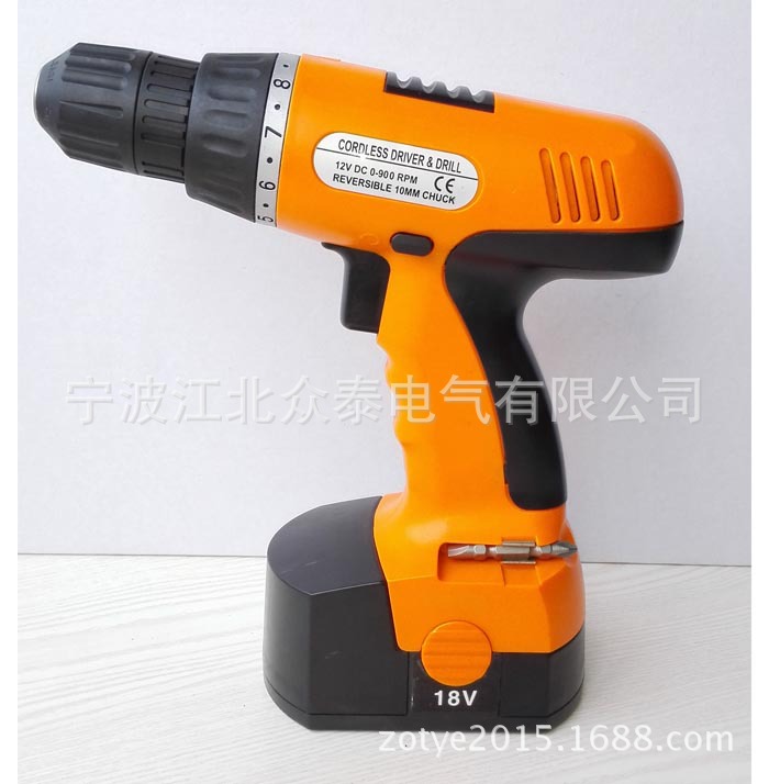18V 充电电钻，镍铬电池，经典老款，型号ZT12
