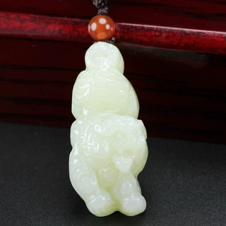 新疆和田白玉生肖虎吊坠虎虎生威立体虎男女款吊坠送证书包邮