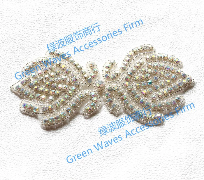 Geometric adhesive hair accessory for bride, footwear, coat, decorations