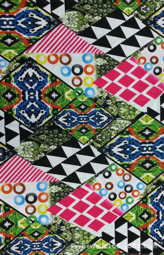 转移印花厂F8396 供应花型加工印花可印雪纺 涤棉 针织等服装面料