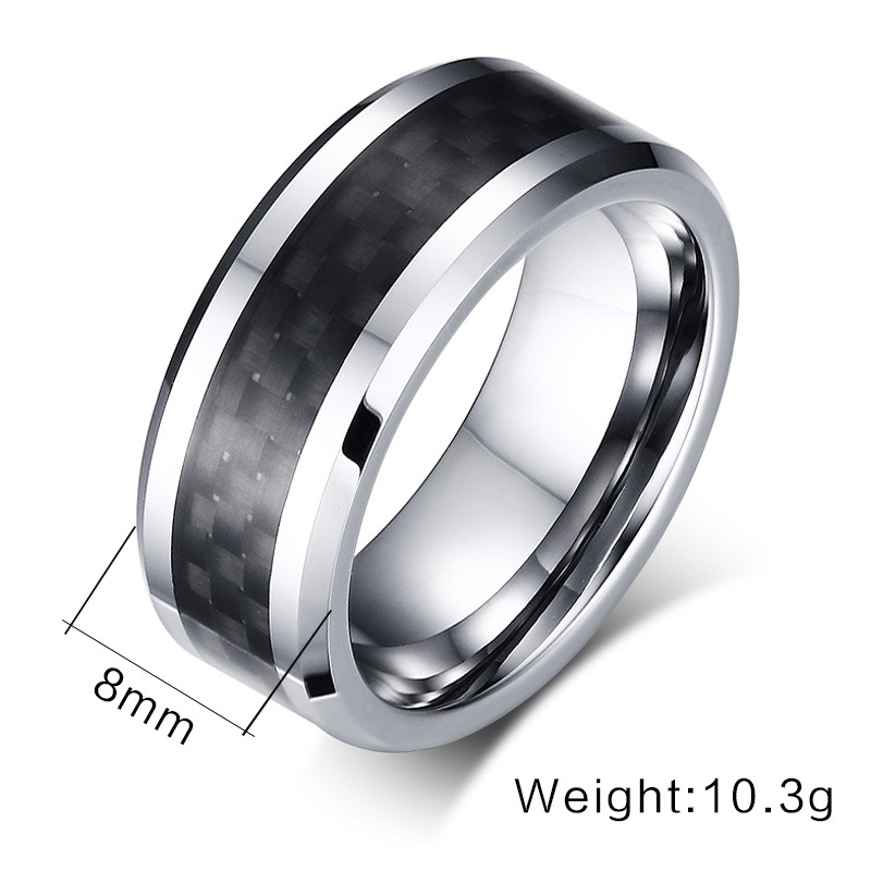 Fashion Stripe Stainless Steel Rings 1 Piece
