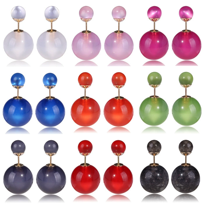Прозрачные двусторонние серьги из жемчуга, корейский стиль, Aliexpress