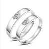 Silver accessory, zirconium for beloved, wedding ring, suitable for import, European style, Korean style