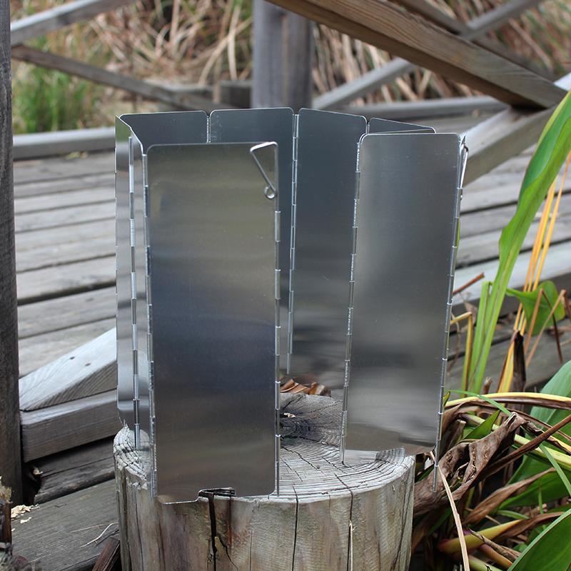 户外野营炉头挡风板灶头便携式风板氧化铝挡风板10片防风板|ms