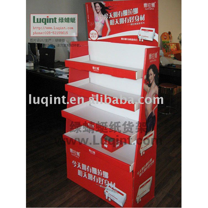 厂家定制 超市纸展示架运动电子产品广告宣传纸展示柜