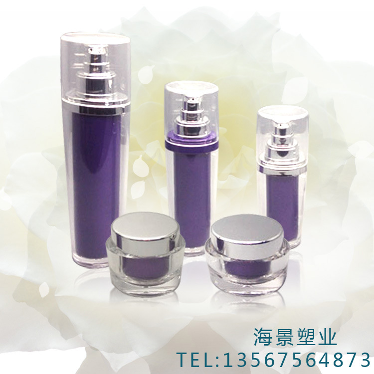 生产销售 化妆瓶套装 椭圆乳液瓶 椭圆膏霜乳液瓶