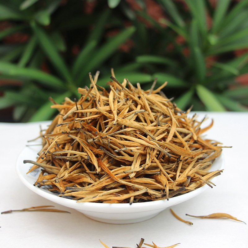Big Gold Needle Yunnan Dian Black Tea High Quality Fengqing Big Leaf Tea Bulk Dian Black Tea