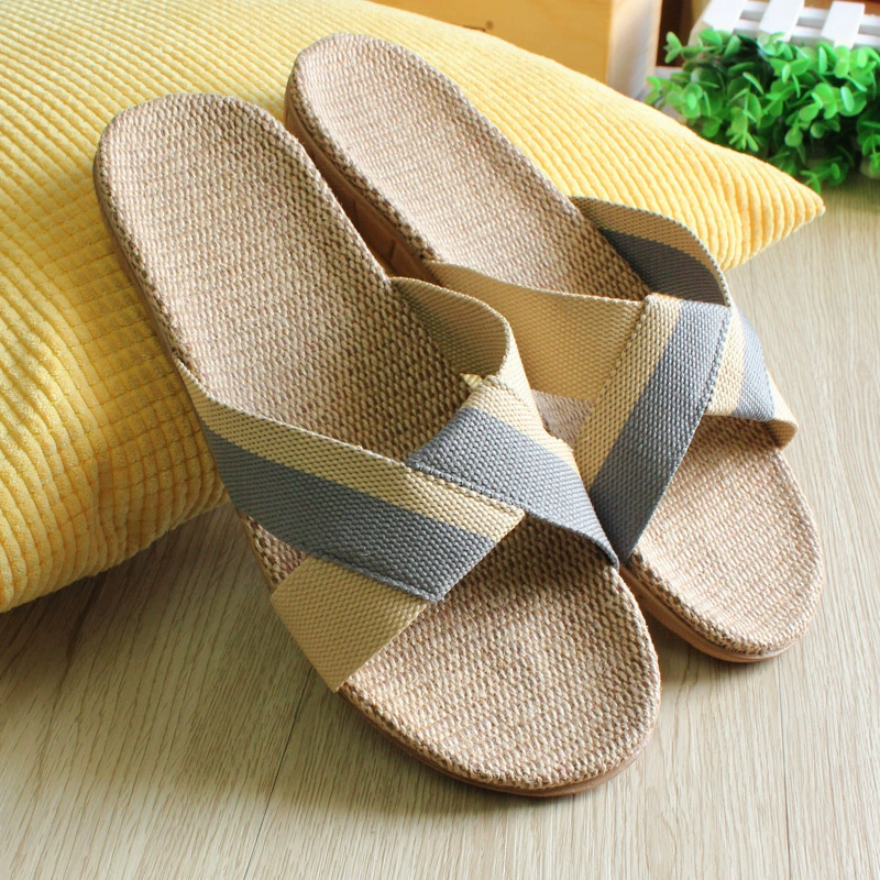 Летние популярные домашние тапочки мужские и женские пары в помещении, Нескользящие тапочки из японского белья, оптовая продажа с фабрики