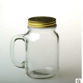 厂家直销100ml带把梅森杯 把子杯 玻璃密封罐 带把玻璃密封罐