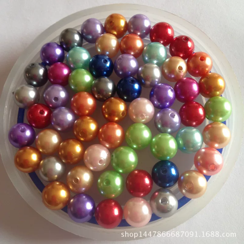 Mixed round beads from pearl, hair accessory