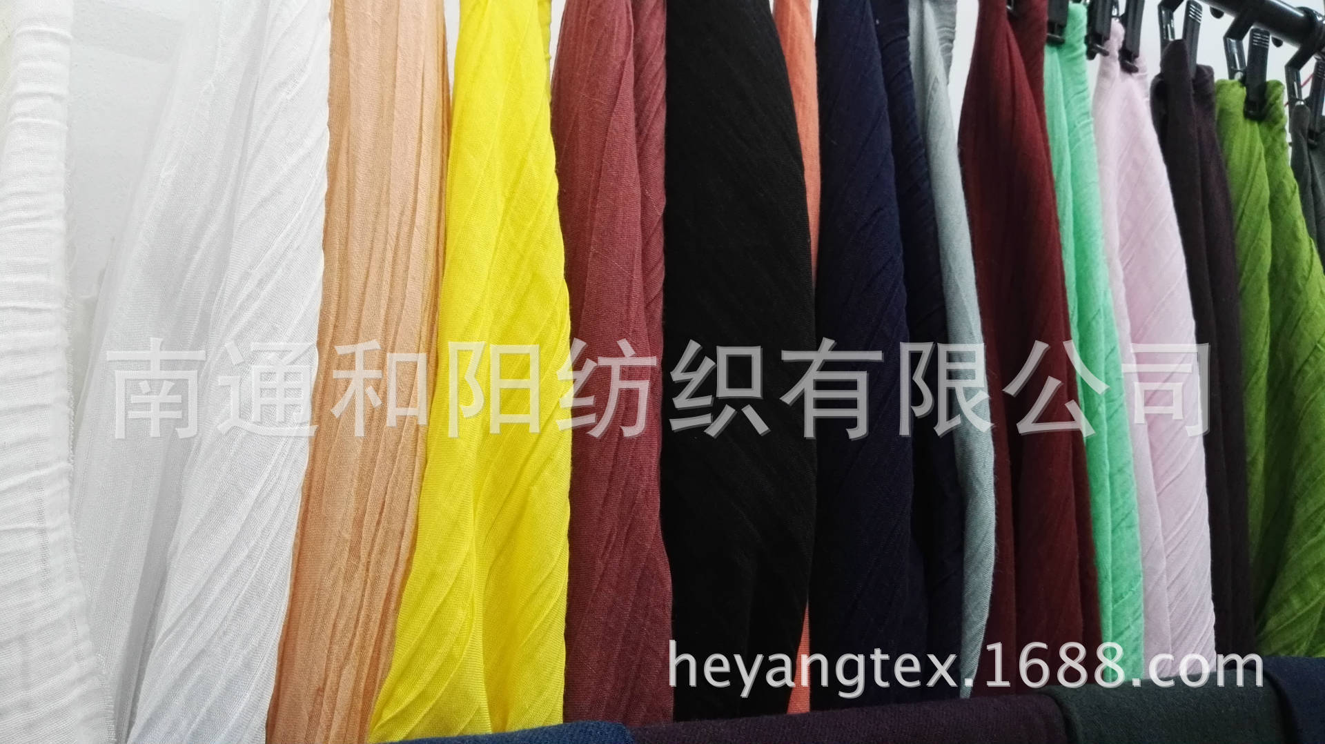 HY-1206 linen cotton  dyed 亚麻棉染色色织绉布春夏桌布连衣裙